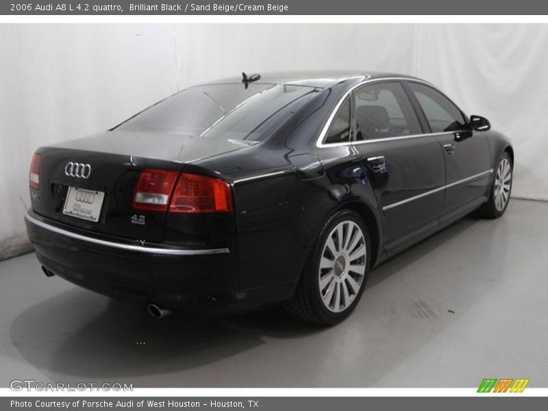 Brilliant Black / Sand Beige/Cream Beige 2006 Audi A8 L 4.2 quattro