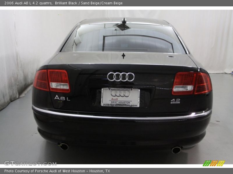 Brilliant Black / Sand Beige/Cream Beige 2006 Audi A8 L 4.2 quattro