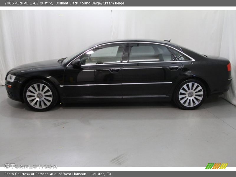 Brilliant Black / Sand Beige/Cream Beige 2006 Audi A8 L 4.2 quattro