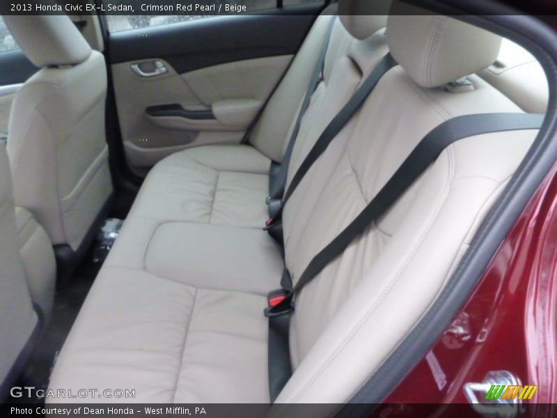 Crimson Red Pearl / Beige 2013 Honda Civic EX-L Sedan