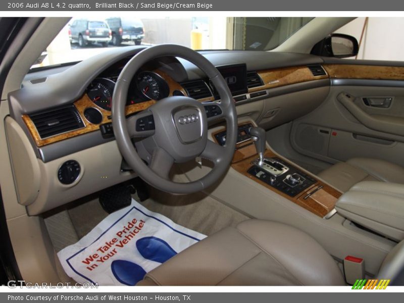 Brilliant Black / Sand Beige/Cream Beige 2006 Audi A8 L 4.2 quattro