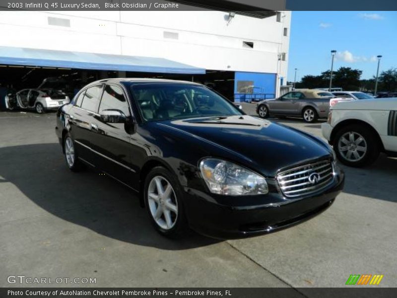 Black Obsidian / Graphite 2003 Infiniti Q 45 Luxury Sedan