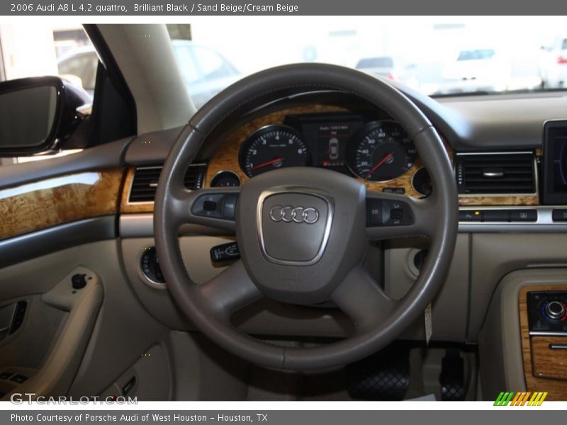 Brilliant Black / Sand Beige/Cream Beige 2006 Audi A8 L 4.2 quattro
