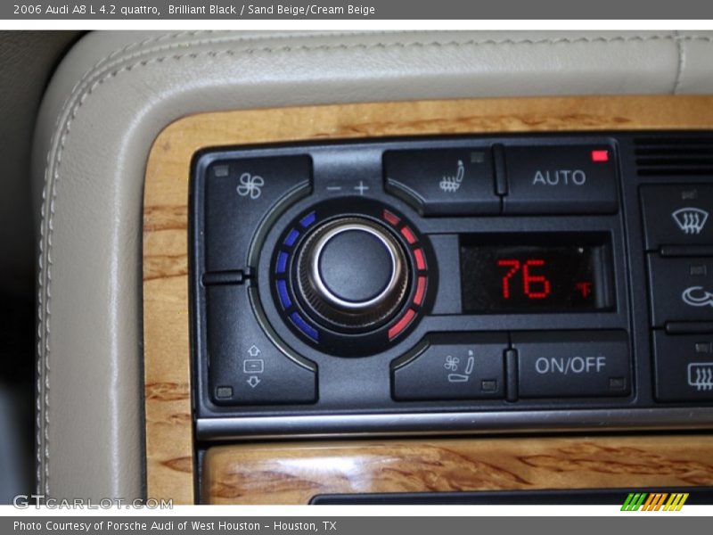 Brilliant Black / Sand Beige/Cream Beige 2006 Audi A8 L 4.2 quattro
