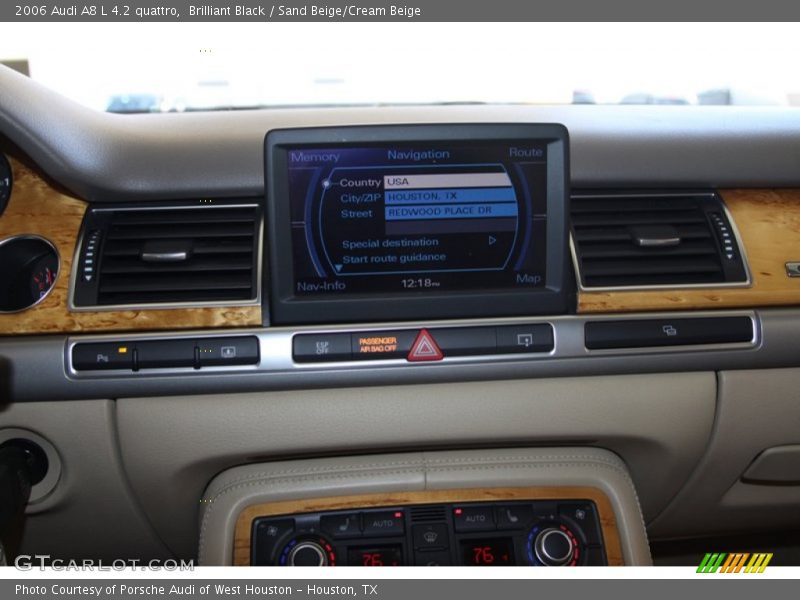 Brilliant Black / Sand Beige/Cream Beige 2006 Audi A8 L 4.2 quattro