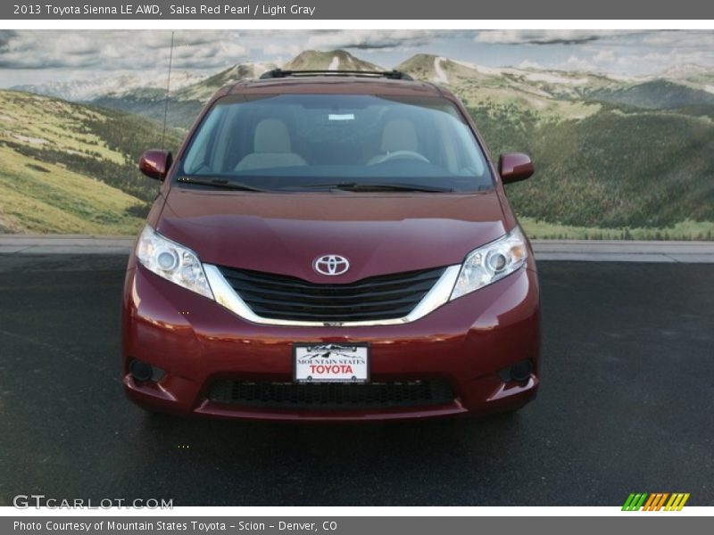 Salsa Red Pearl / Light Gray 2013 Toyota Sienna LE AWD
