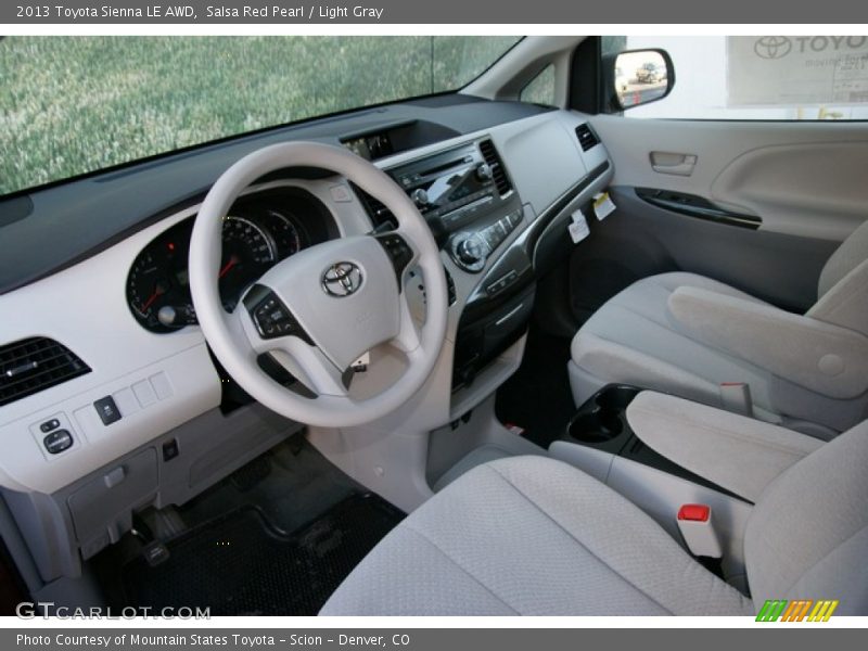 Light Gray Interior - 2013 Sienna LE AWD 