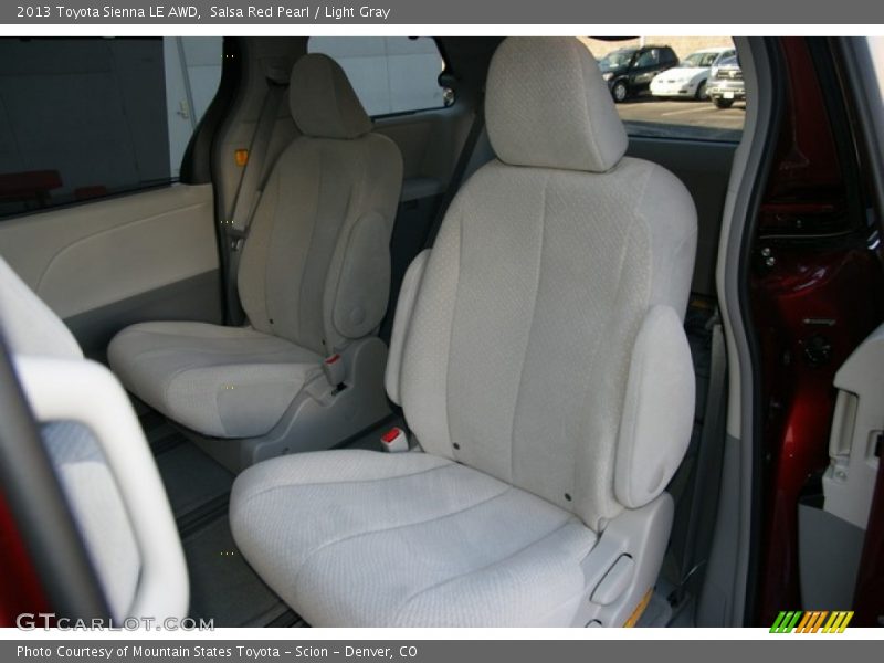 Rear Seat of 2013 Sienna LE AWD