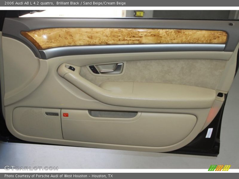 Brilliant Black / Sand Beige/Cream Beige 2006 Audi A8 L 4.2 quattro