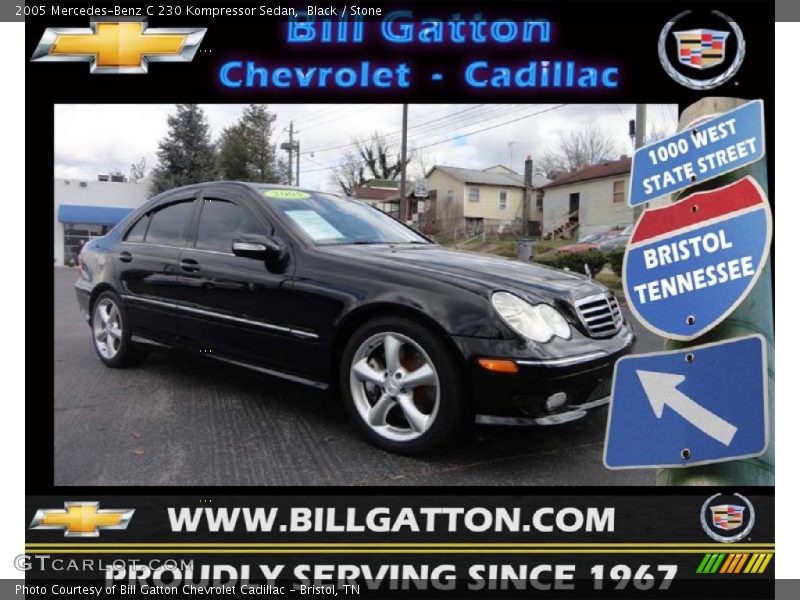 Black / Stone 2005 Mercedes-Benz C 230 Kompressor Sedan