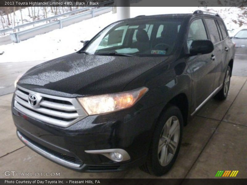 Black / Black 2013 Toyota Highlander Limited 4WD