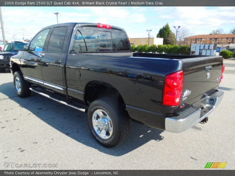 Brilliant Black Crystal Pearl / Medium Slate Gray 2009 Dodge Ram 2500 SLT Quad Cab 4x4