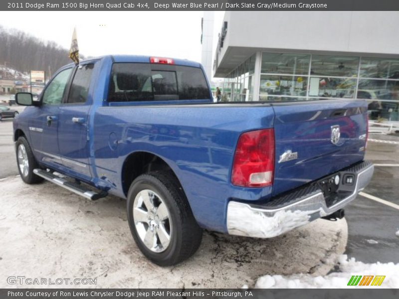  2011 Ram 1500 Big Horn Quad Cab 4x4 Deep Water Blue Pearl