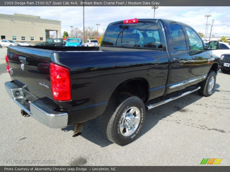 Brilliant Black Crystal Pearl / Medium Slate Gray 2009 Dodge Ram 2500 SLT Quad Cab 4x4