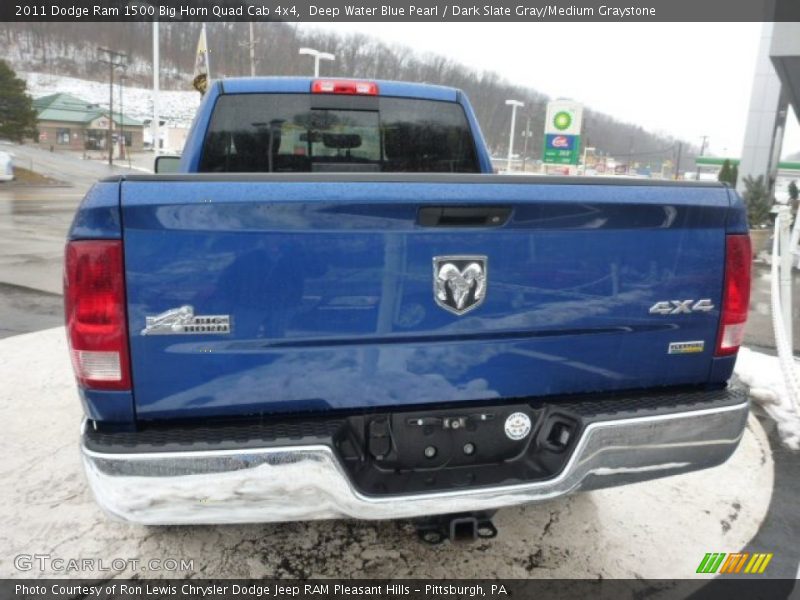 Deep Water Blue Pearl / Dark Slate Gray/Medium Graystone 2011 Dodge Ram 1500 Big Horn Quad Cab 4x4