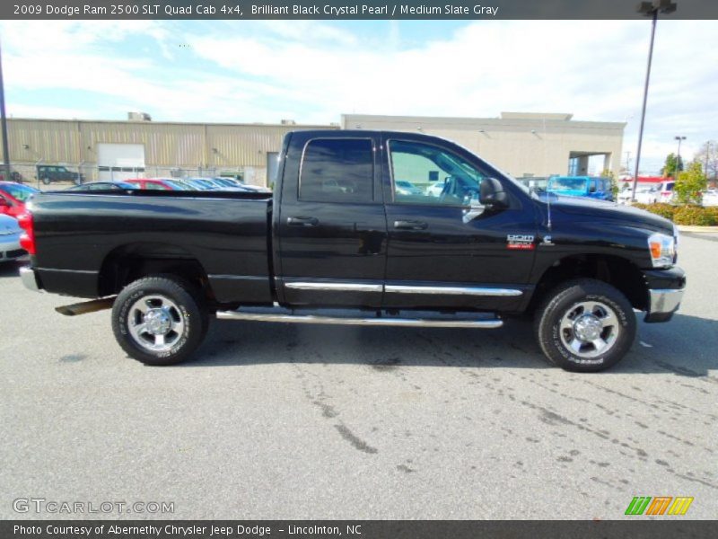 Brilliant Black Crystal Pearl / Medium Slate Gray 2009 Dodge Ram 2500 SLT Quad Cab 4x4
