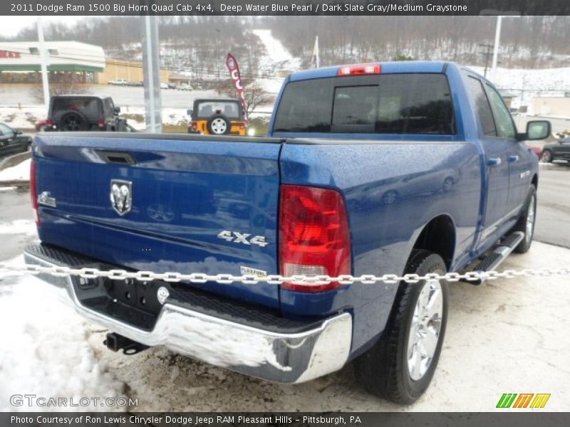 Deep Water Blue Pearl / Dark Slate Gray/Medium Graystone 2011 Dodge Ram 1500 Big Horn Quad Cab 4x4