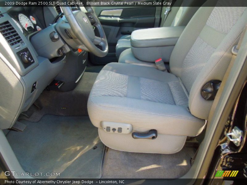 Brilliant Black Crystal Pearl / Medium Slate Gray 2009 Dodge Ram 2500 SLT Quad Cab 4x4