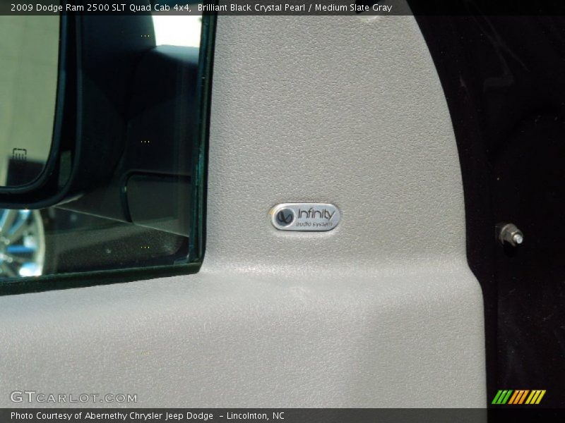 Brilliant Black Crystal Pearl / Medium Slate Gray 2009 Dodge Ram 2500 SLT Quad Cab 4x4