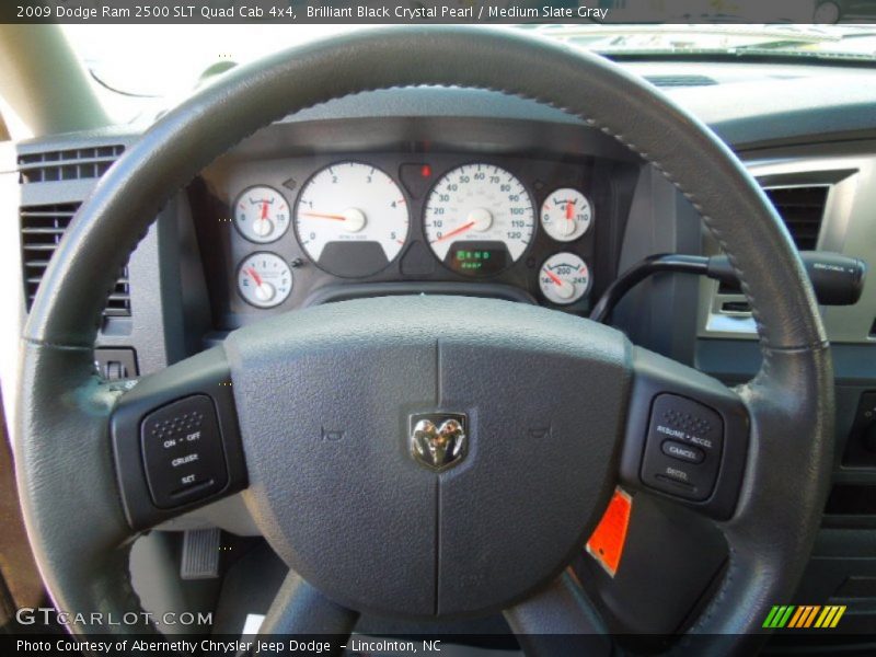 Brilliant Black Crystal Pearl / Medium Slate Gray 2009 Dodge Ram 2500 SLT Quad Cab 4x4