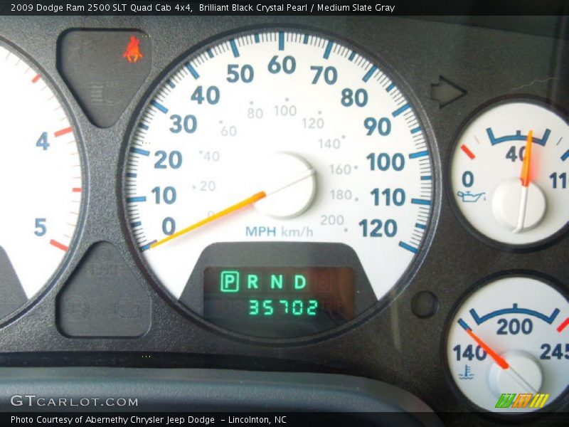 Brilliant Black Crystal Pearl / Medium Slate Gray 2009 Dodge Ram 2500 SLT Quad Cab 4x4