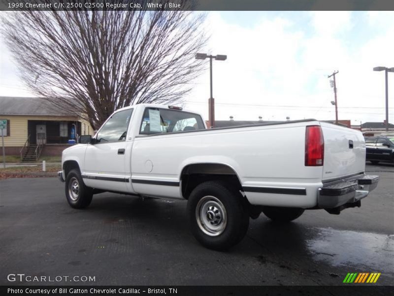 White / Blue 1998 Chevrolet C/K 2500 C2500 Regular Cab