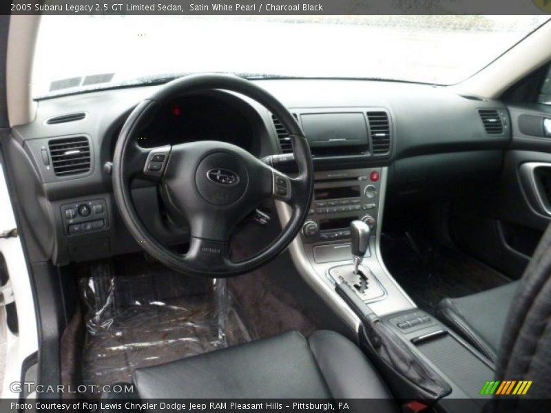 Satin White Pearl / Charcoal Black 2005 Subaru Legacy 2.5 GT Limited Sedan