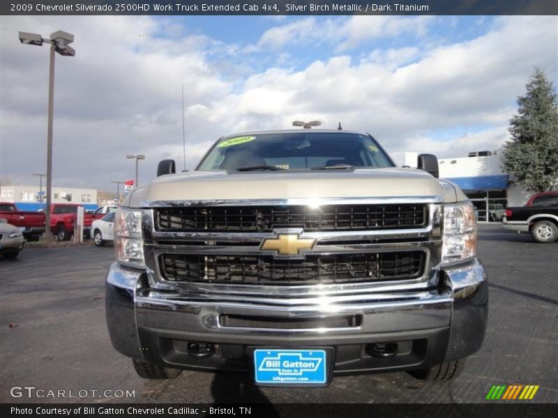 Silver Birch Metallic / Dark Titanium 2009 Chevrolet Silverado 2500HD Work Truck Extended Cab 4x4