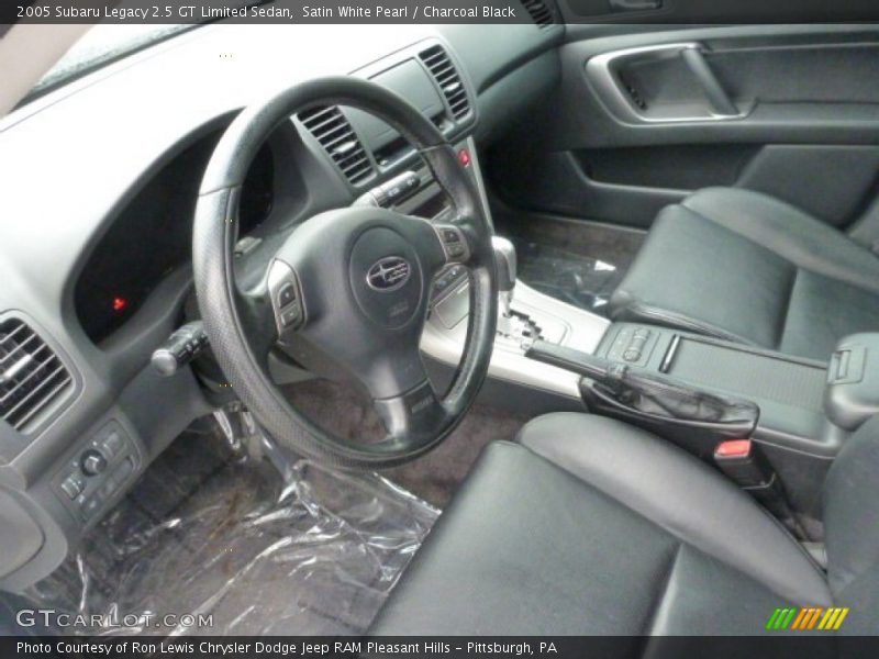 Satin White Pearl / Charcoal Black 2005 Subaru Legacy 2.5 GT Limited Sedan