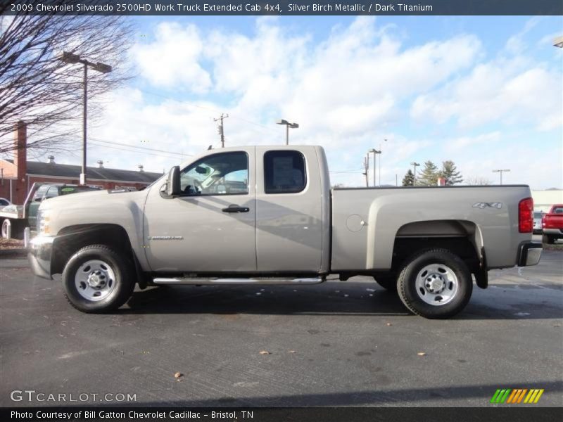 Silver Birch Metallic / Dark Titanium 2009 Chevrolet Silverado 2500HD Work Truck Extended Cab 4x4