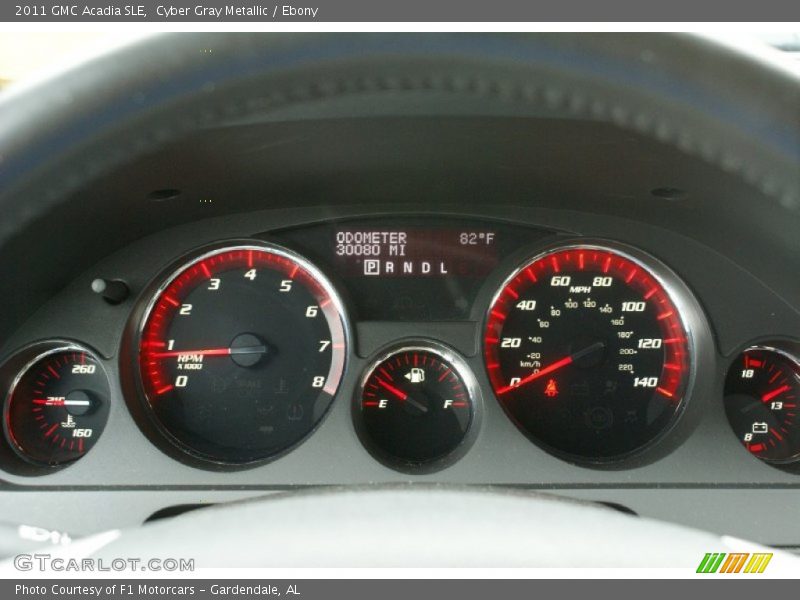 Cyber Gray Metallic / Ebony 2011 GMC Acadia SLE