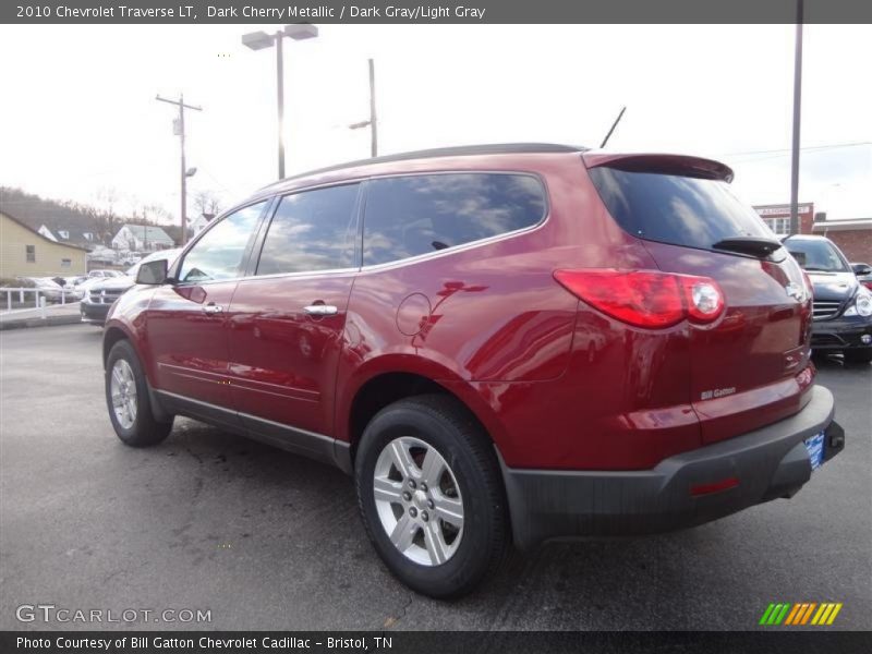 Dark Cherry Metallic / Dark Gray/Light Gray 2010 Chevrolet Traverse LT