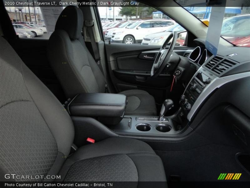 Dark Cherry Metallic / Dark Gray/Light Gray 2010 Chevrolet Traverse LT