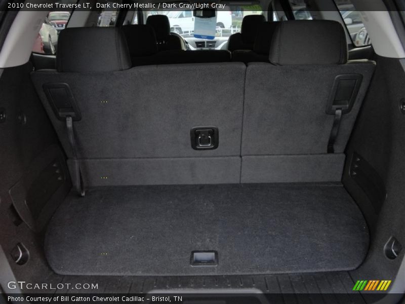 Dark Cherry Metallic / Dark Gray/Light Gray 2010 Chevrolet Traverse LT