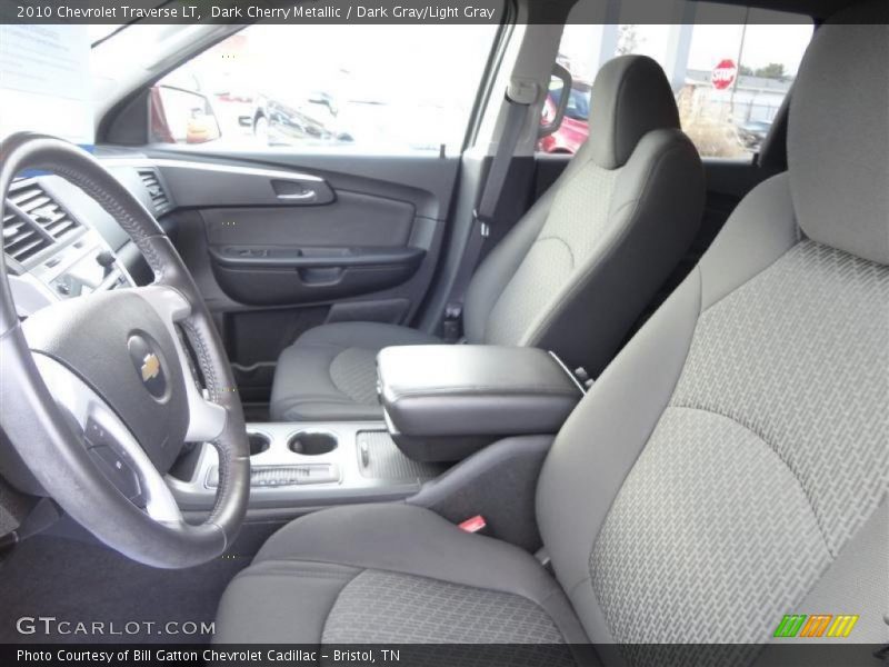 Dark Cherry Metallic / Dark Gray/Light Gray 2010 Chevrolet Traverse LT