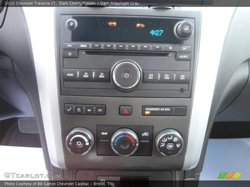 Dark Cherry Metallic / Dark Gray/Light Gray 2010 Chevrolet Traverse LT