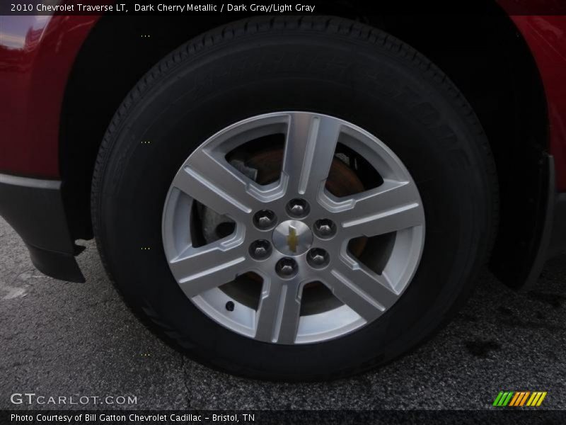 Dark Cherry Metallic / Dark Gray/Light Gray 2010 Chevrolet Traverse LT