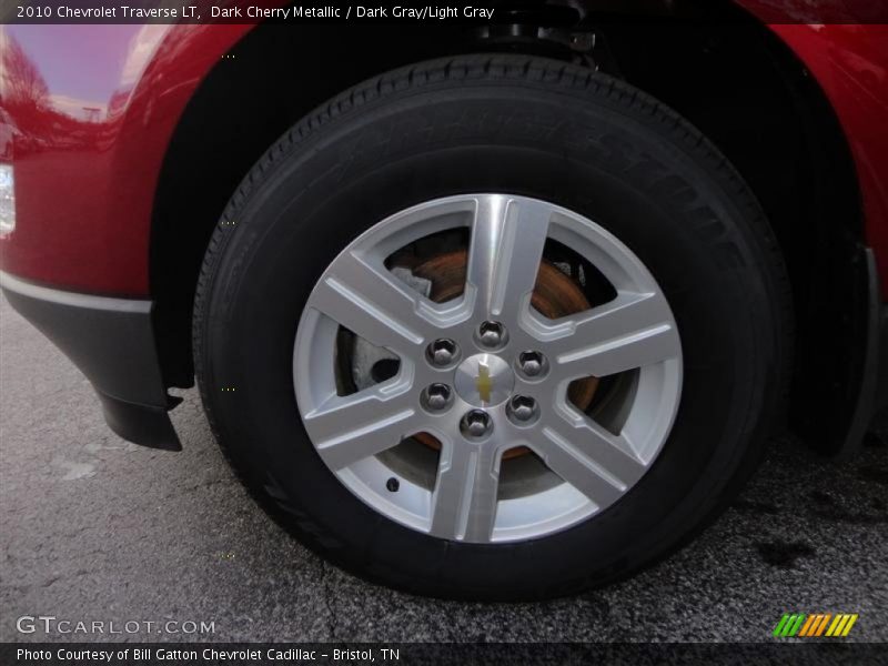 Dark Cherry Metallic / Dark Gray/Light Gray 2010 Chevrolet Traverse LT