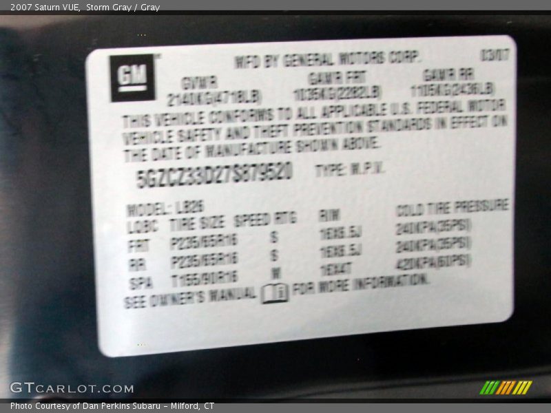 Storm Gray / Gray 2007 Saturn VUE