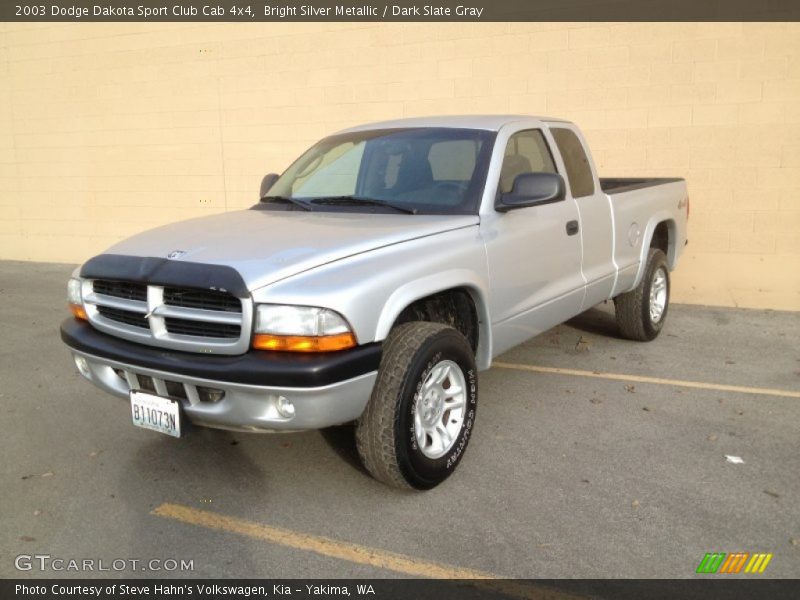Bright Silver Metallic / Dark Slate Gray 2003 Dodge Dakota Sport Club Cab 4x4
