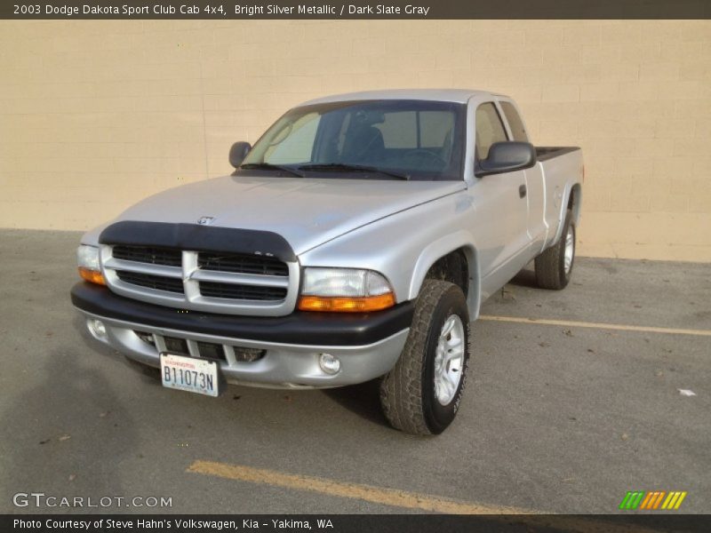 Bright Silver Metallic / Dark Slate Gray 2003 Dodge Dakota Sport Club Cab 4x4