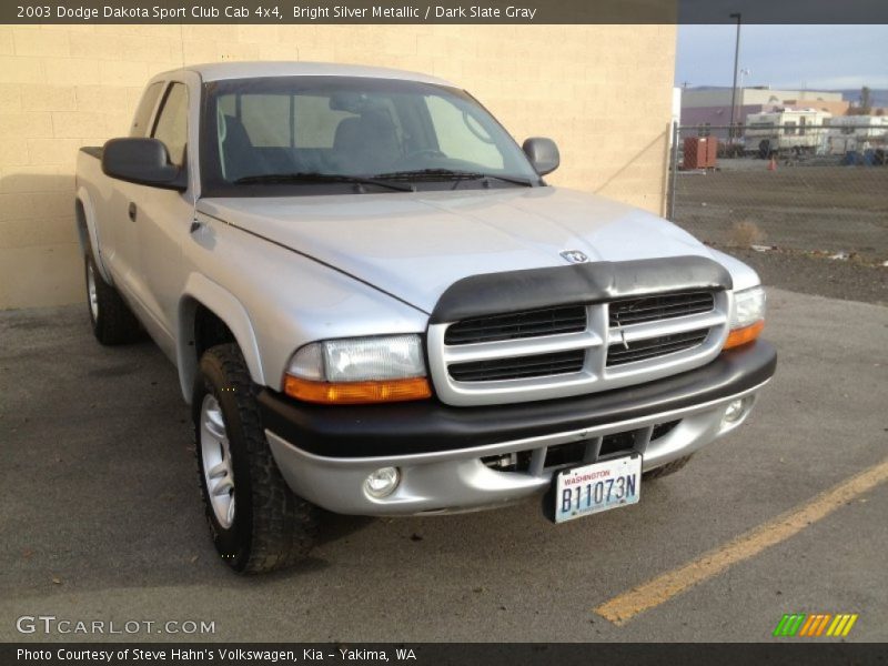 Bright Silver Metallic / Dark Slate Gray 2003 Dodge Dakota Sport Club Cab 4x4