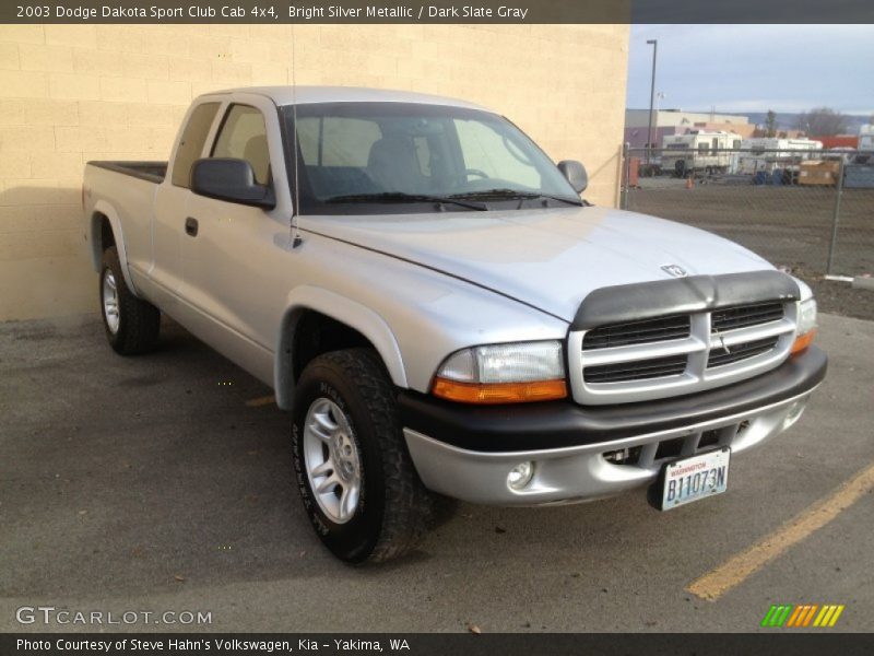 Bright Silver Metallic / Dark Slate Gray 2003 Dodge Dakota Sport Club Cab 4x4