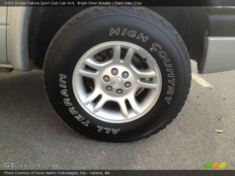  2003 Dakota Sport Club Cab 4x4 Wheel