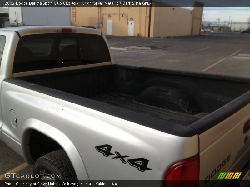 Bright Silver Metallic / Dark Slate Gray 2003 Dodge Dakota Sport Club Cab 4x4