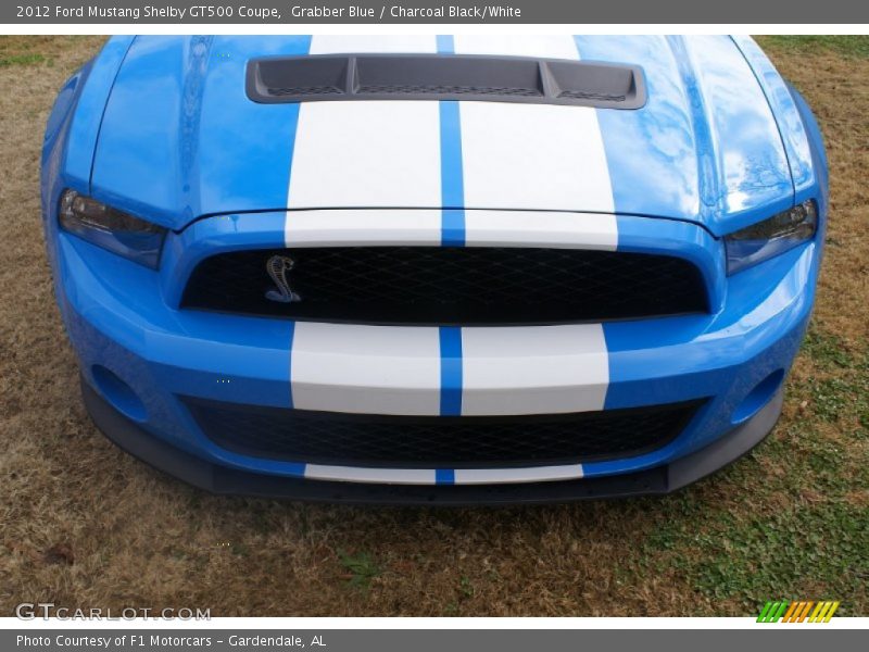 Grabber Blue / Charcoal Black/White 2012 Ford Mustang Shelby GT500 Coupe
