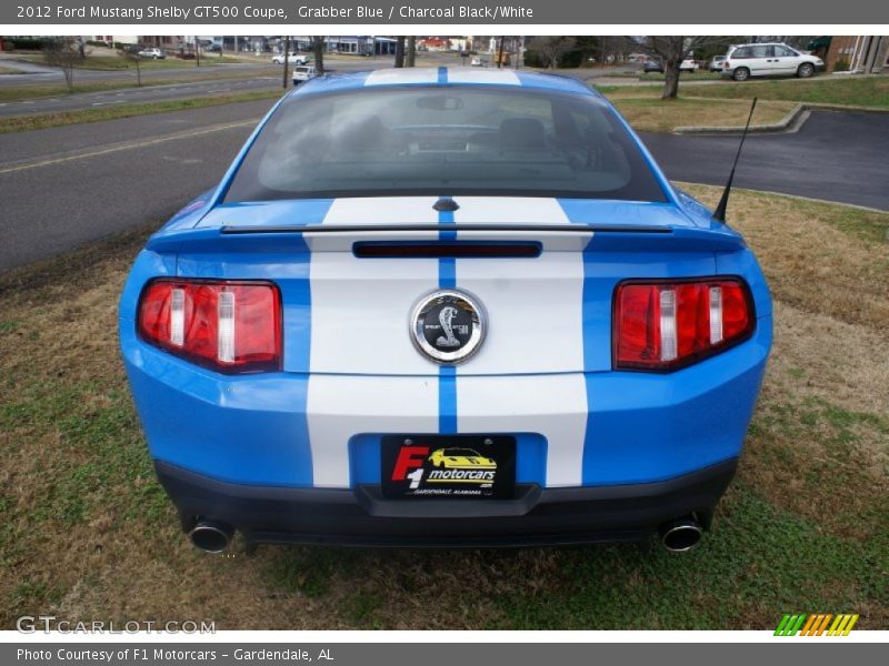 Grabber Blue / Charcoal Black/White 2012 Ford Mustang Shelby GT500 Coupe