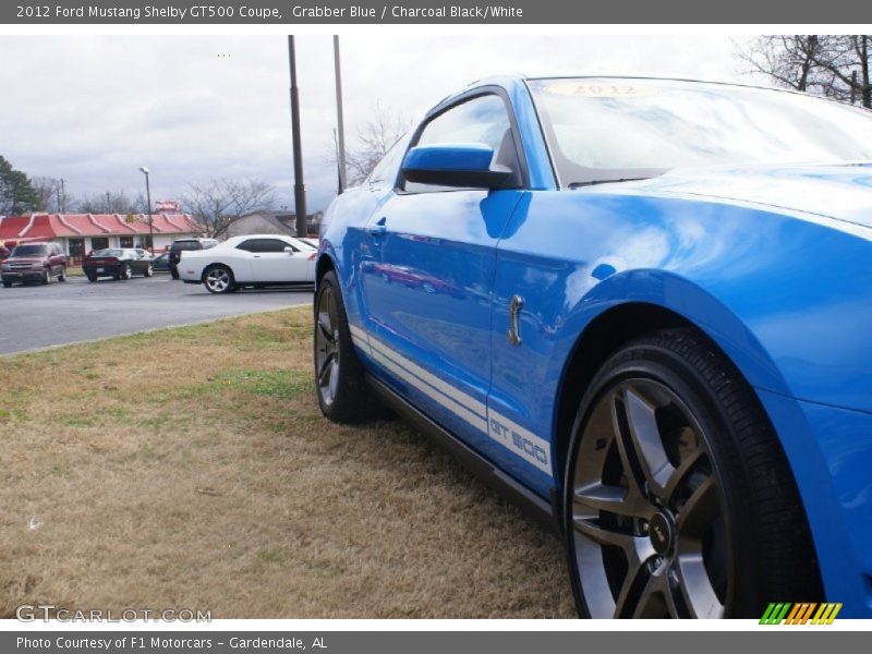 Grabber Blue / Charcoal Black/White 2012 Ford Mustang Shelby GT500 Coupe