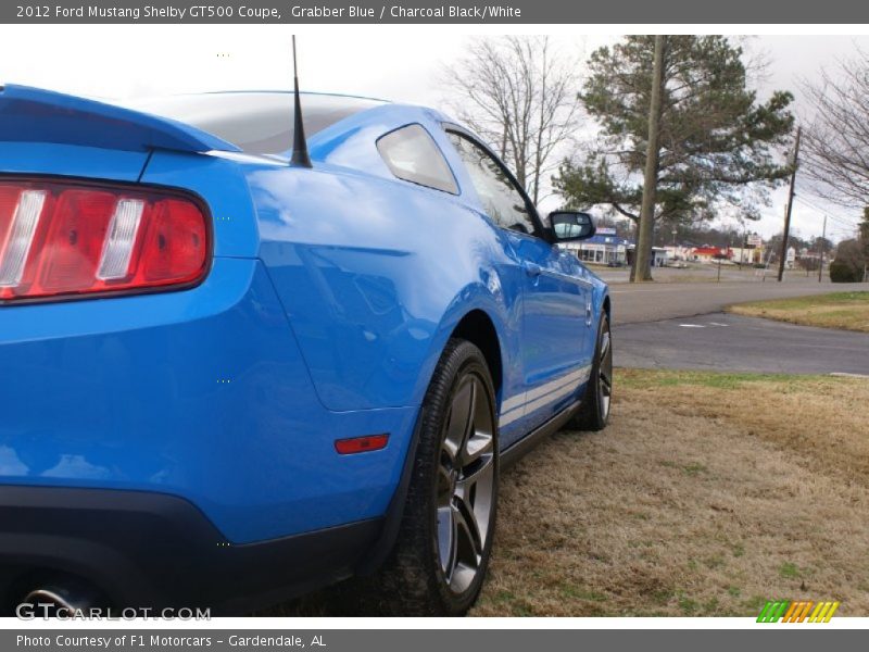 Grabber Blue / Charcoal Black/White 2012 Ford Mustang Shelby GT500 Coupe