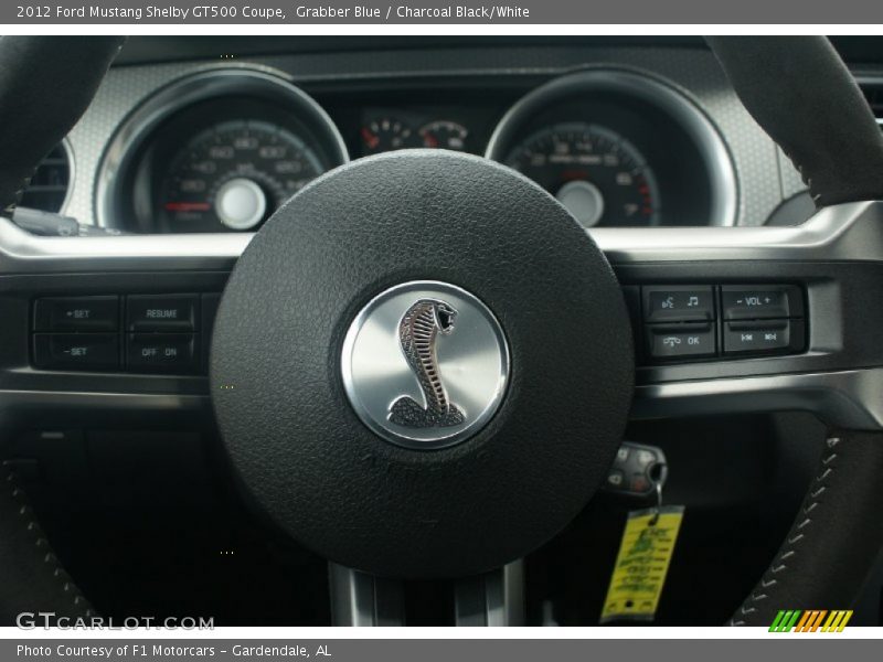 Grabber Blue / Charcoal Black/White 2012 Ford Mustang Shelby GT500 Coupe